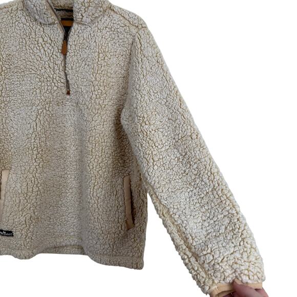 Simply Southern Womens Fuzzy Pullover Size Medium Quarter Zip Faux Fur Cozy Warm - Picture 3 of 6